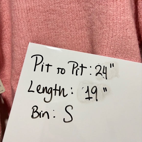 Free People Bradley Sweater Funnel Neck Chunky Knit Bubble Sleeve Pink XS NWT‎ - Picture 12 of 12